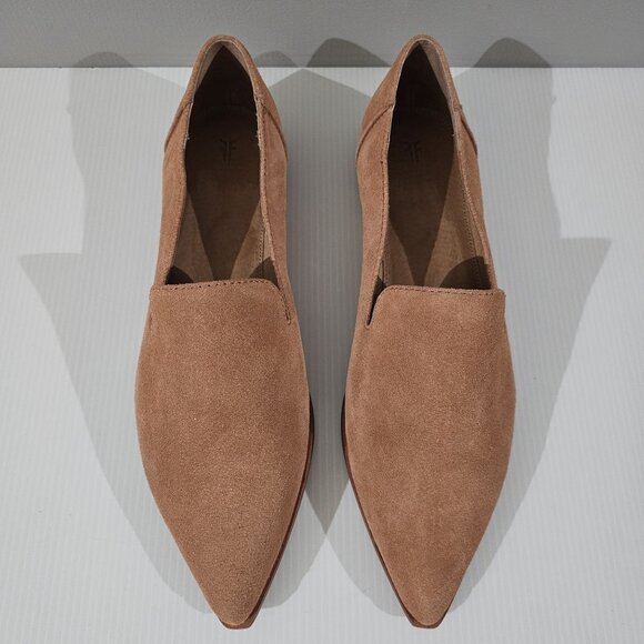 Frye Kenzie Venetian Flat Pointed Toe Loafer Slip On Rosewood Suede Size 11 - Picture 6 of 14